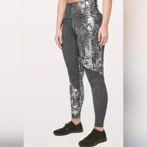 NWOT Lululemon Wunder Under HR Tight  Gray And Silver  Leggings